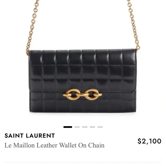NWT YSL Lambskin Quilted Le Maillon Bag - Picture 14 of 15